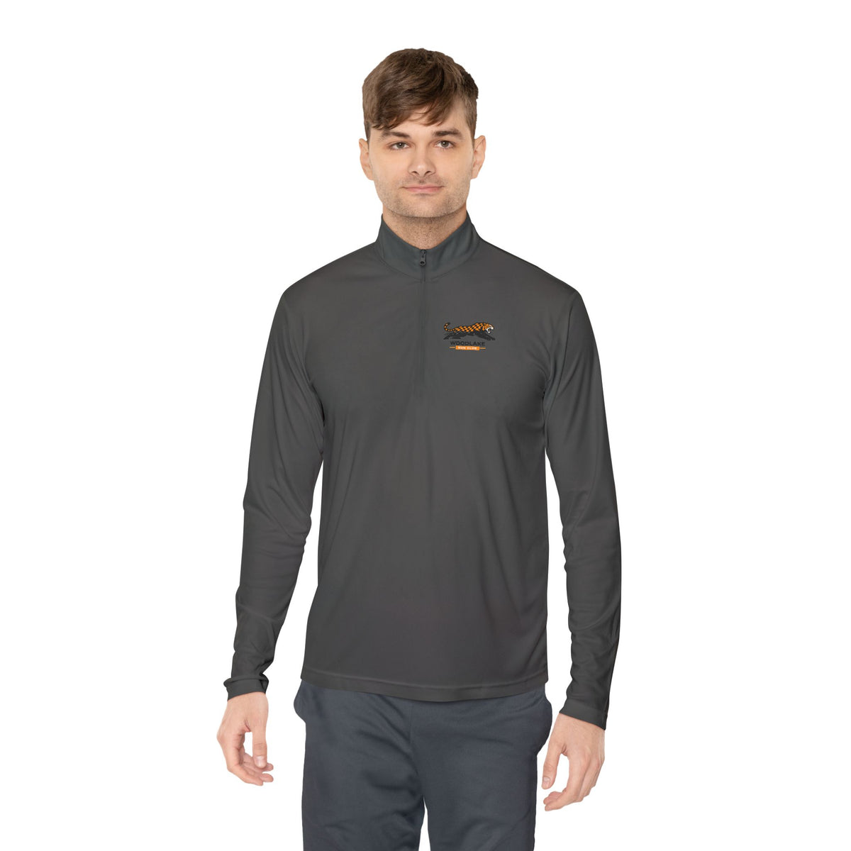 Quarter-Zip Pullover — Retro Dachshund Logo Chest Embroidery