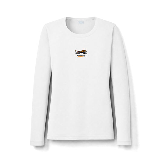Women’s Long Sleeve UV Shirt — Small 'Tiger' Positivity Logo
