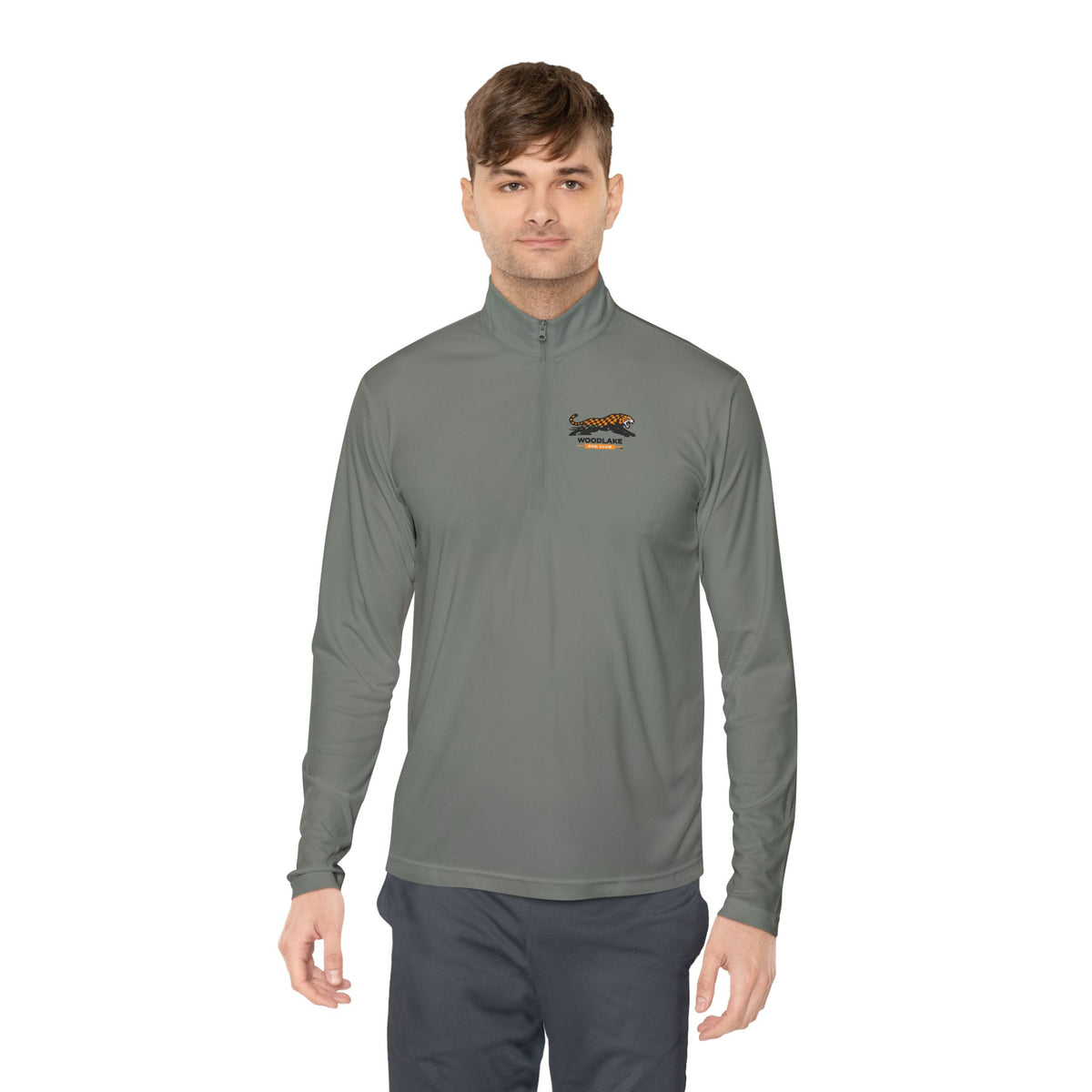 Quarter-Zip Pullover — Retro Dachshund Logo Chest Embroidery